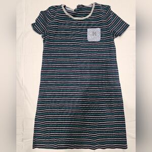 Tommy Hilfiger Preppy t shirt dress, soft. Navy & Green sz LG
